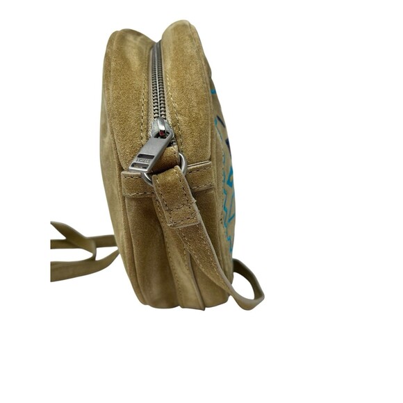 Toms Embroidered Crossbody Bag Souks Canteen Suede Embroidery Purse Oatmeal 8" - Picture 6 of 12